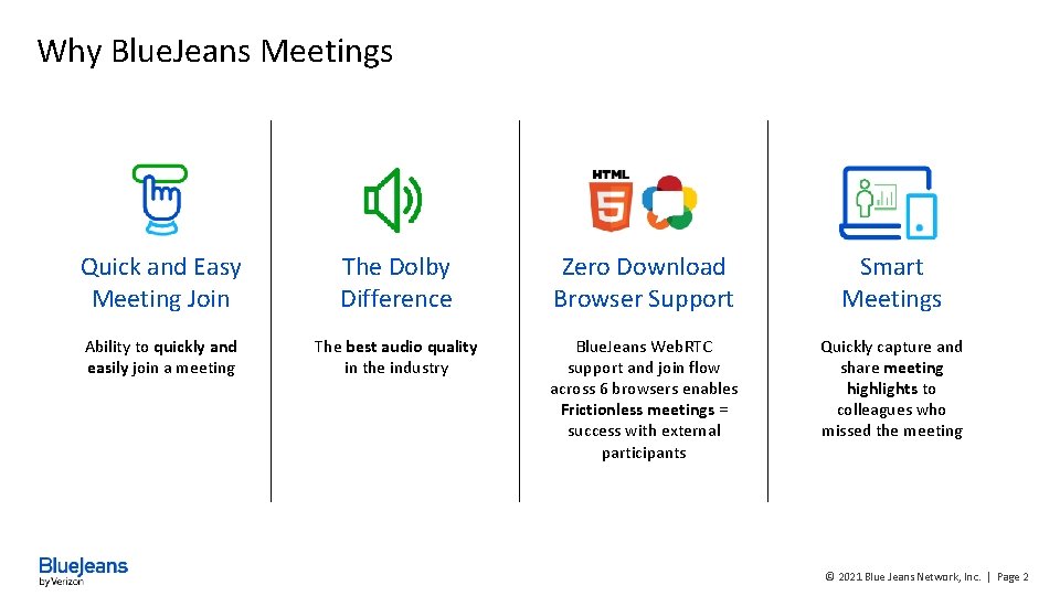 Why Blue. Jeans Meetings Quick and Easy Meeting Join The Dolby Difference Zero Download