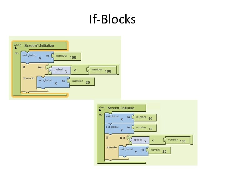 If-Blocks 