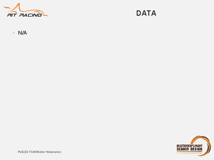DATA • N/A P 19223 FSAE Mobile Workstation 