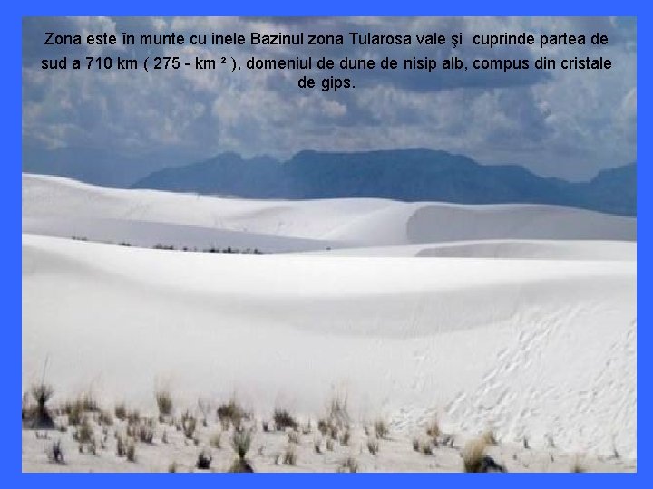 Zona este în munte cu inele Bazinul zona Tularosa vale şi cuprinde partea de
