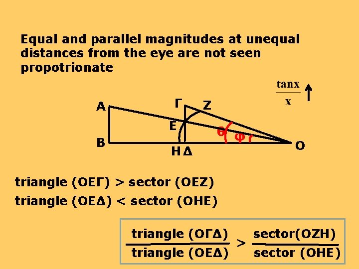 Equal and parallel magnitudes at unequal distances from the eye are not seen propotrionate