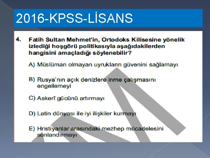 2016 -KPSS-LİSANS 