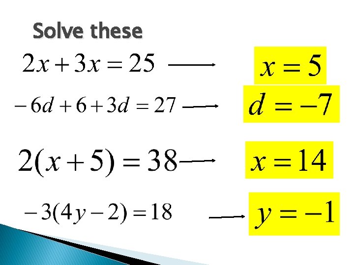 Solve these 