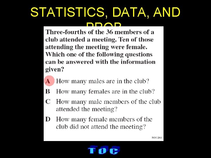 STATISTICS, DATA, AND PROB. 