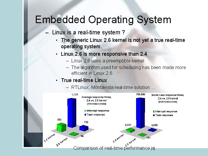 Embedded Operating System – Linux is a real-time system ? • The generic Linux