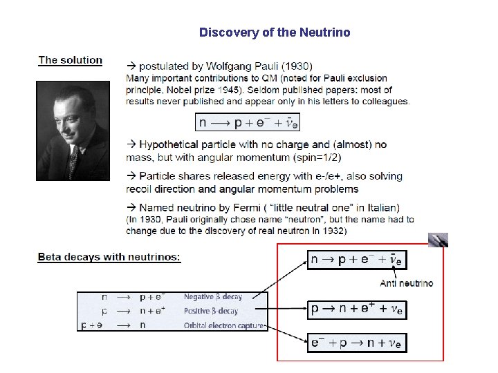 Discovery of the Neutrino 