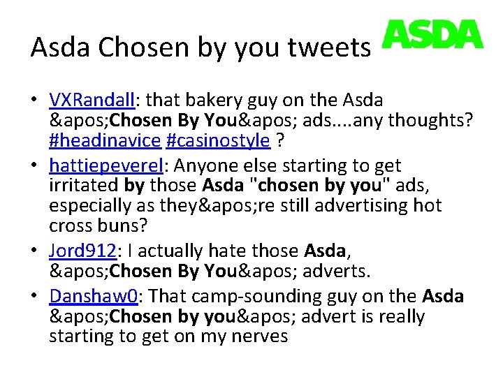 Asda Chosen by you tweets • VXRandall: that bakery guy on the Asda &apos;