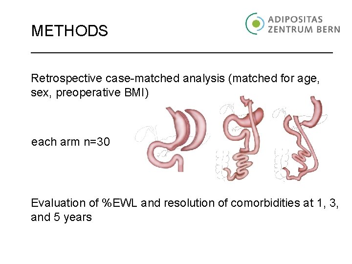 METHODS Retrospective case-matched analysis (matched for age, sex, preoperative BMI) each arm n=30 Evaluation