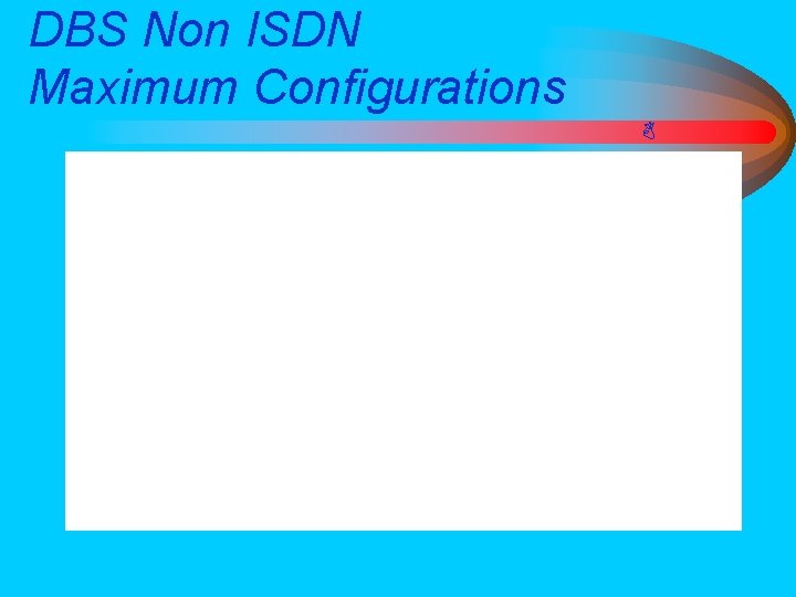 DBS Non ISDN Maximum Configurations 