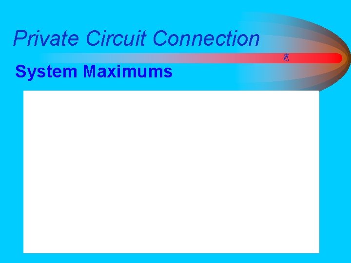 Private Circuit Connection System Maximums 