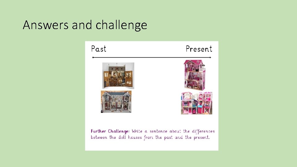 Answers and challenge 