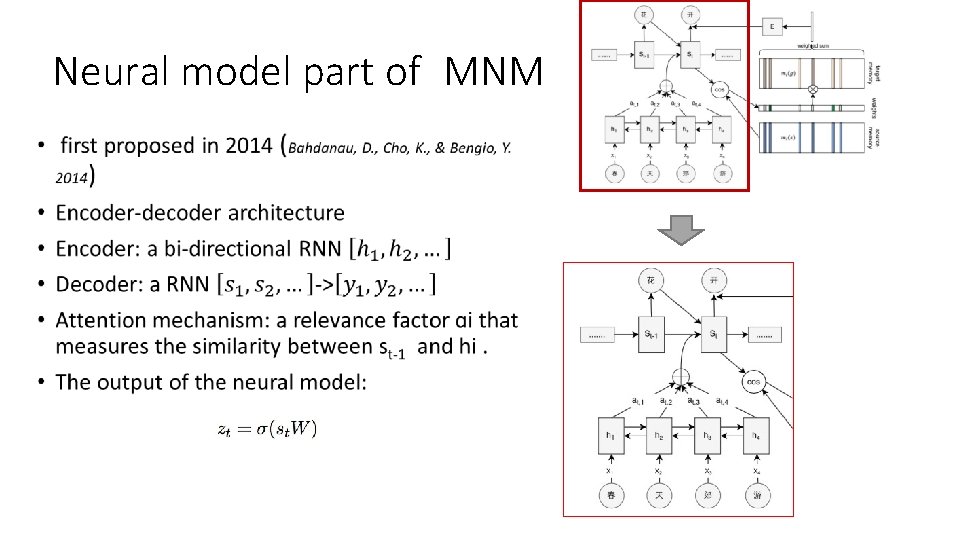 Neural model part of MNM • 