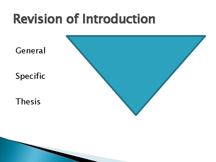 Revision of Introduction General Specific Thesis Revision of Introduction General Specific Thesis