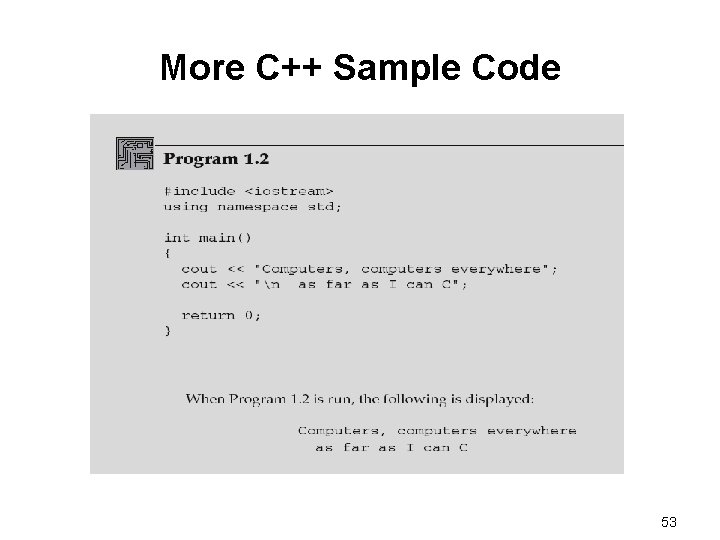 More C++ Sample Code 53 