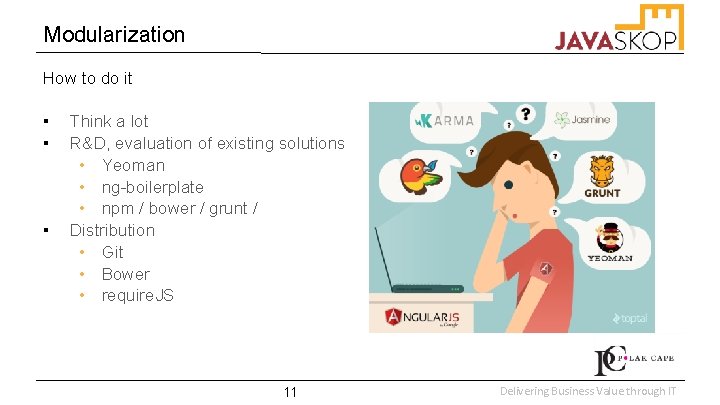 Modularization How to do it ▪ ▪ ▪ Think a lot R&D, evaluation of