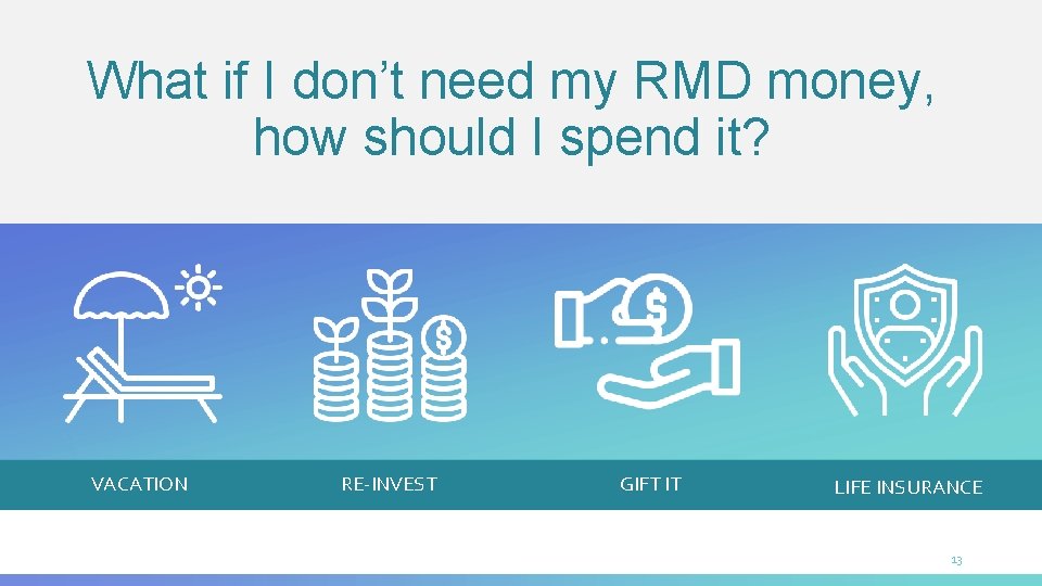 What if I don’t need my RMD money, how should I spend it? VACATION