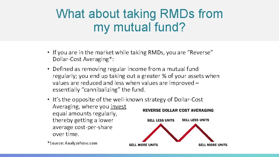 What about taking RMDs from my mutual fund? • If you are in the