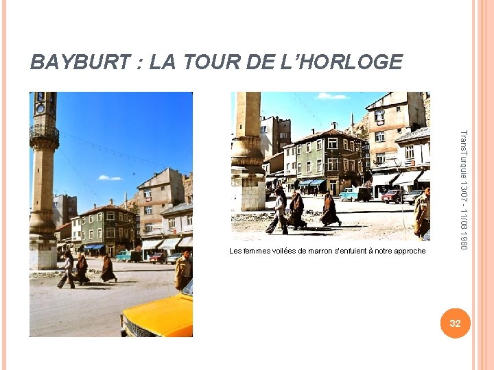 BAYBURT : LA TOUR DE L’HORLOGE Trans. Turquie 13/07 - 11/08 1980 Les femmes