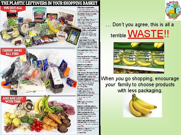 … Don’t you agree, this is all a terrible WASTE!! When you go shopping,