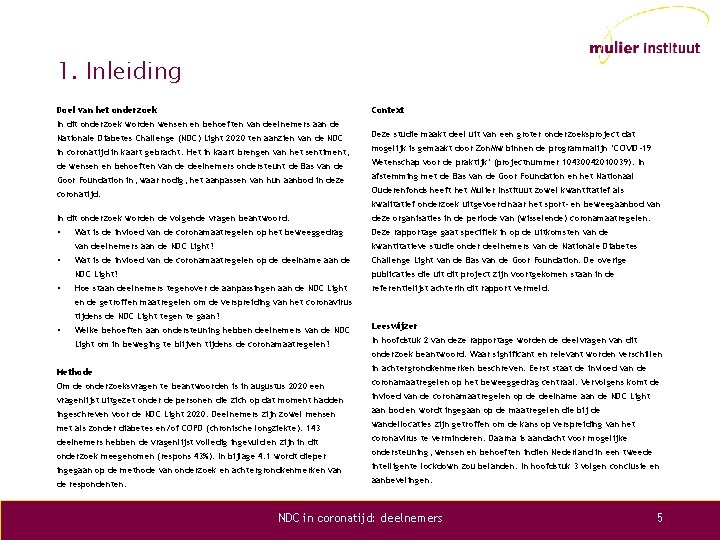 Nationale Diabetes Challenge in coronatijd wensen en behoeften