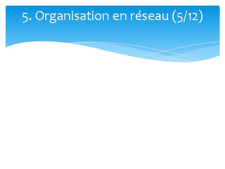 5. Organisation en réseau (5/12) 