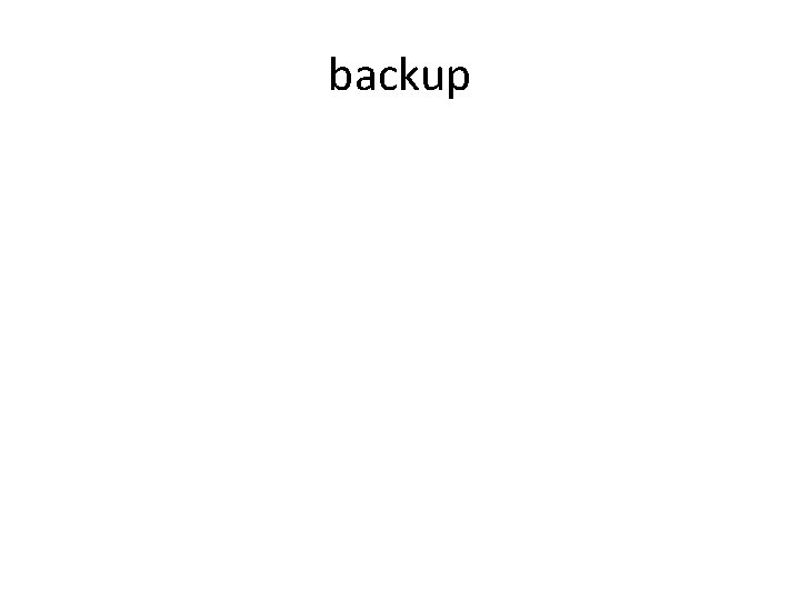 backup 