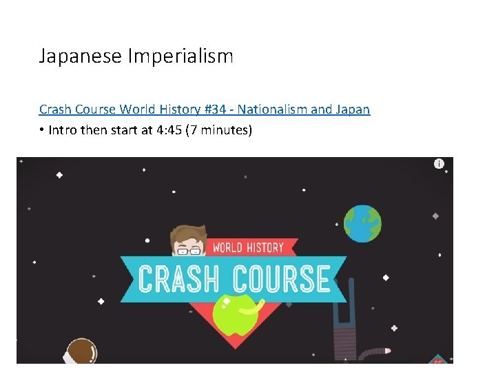 Japanese Imperialism Crash Course World History #34 - Nationalism and Japan • Intro then