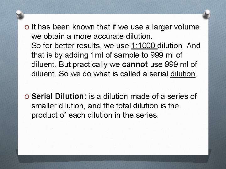 O It has been known that if we use a larger volume we obtain