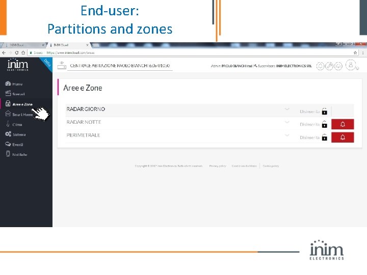 End-user: Partitions and zones 
