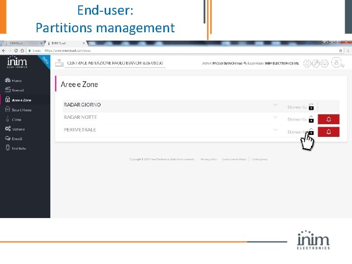 End-user: Partitions management 