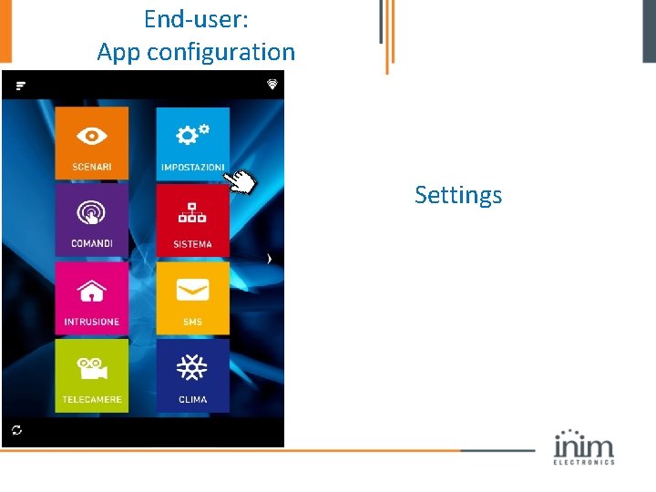 End-user: App configuration Settings 