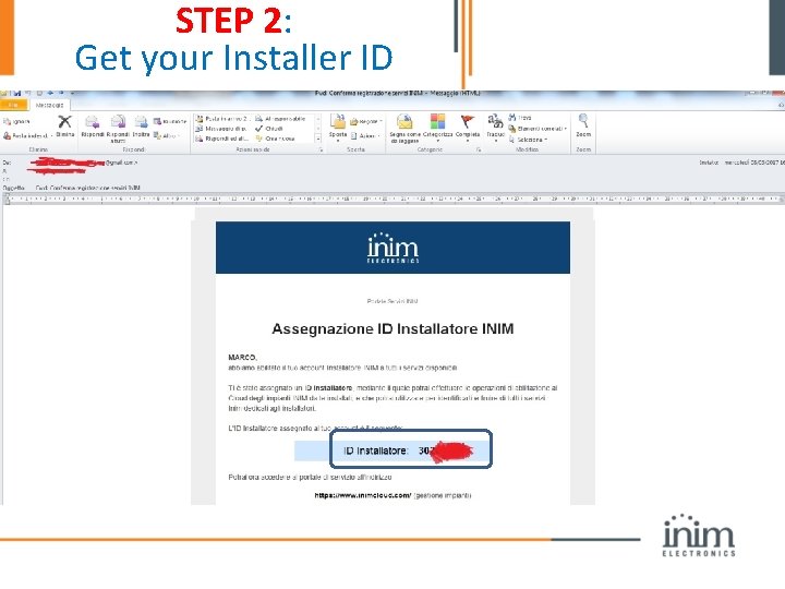 STEP 2: Get your Installer ID 