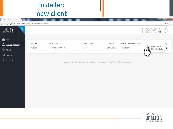 Installer: new client 