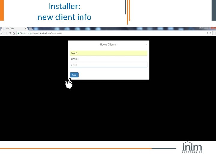 Installer: new client info 