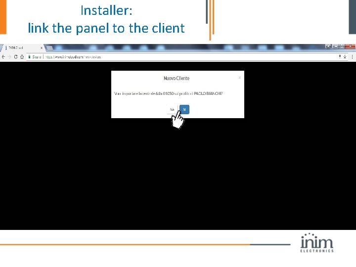 Installer: link the panel to the client 