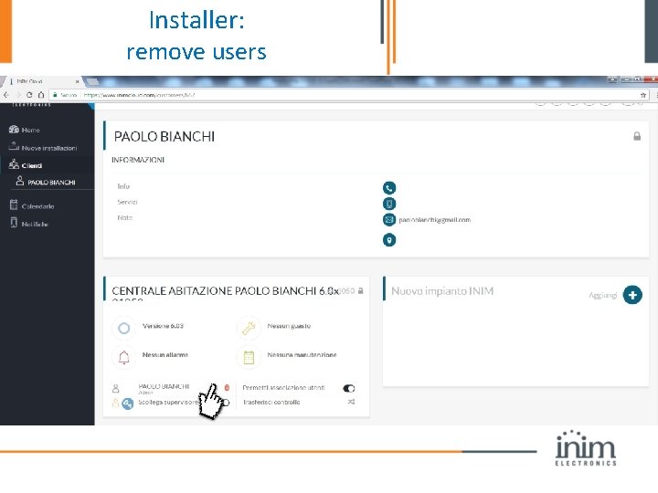 Installer: remove users 