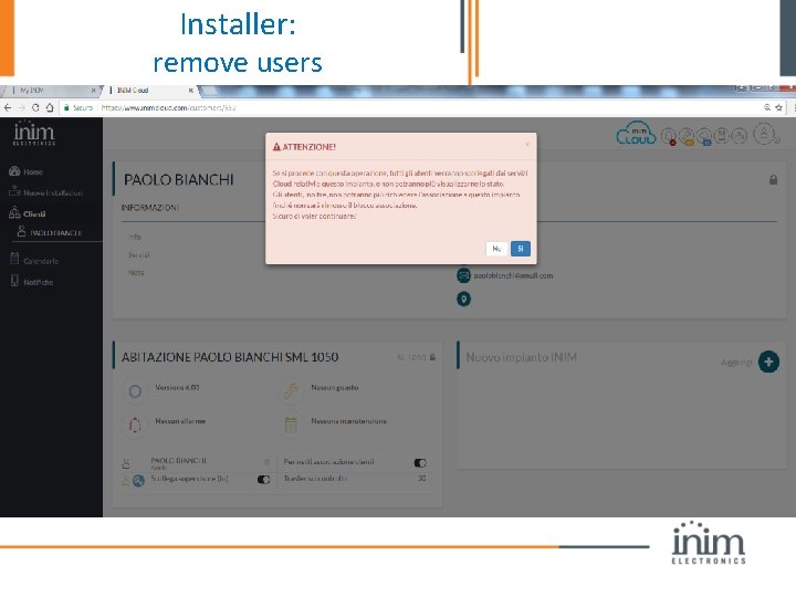 Installer: remove users 