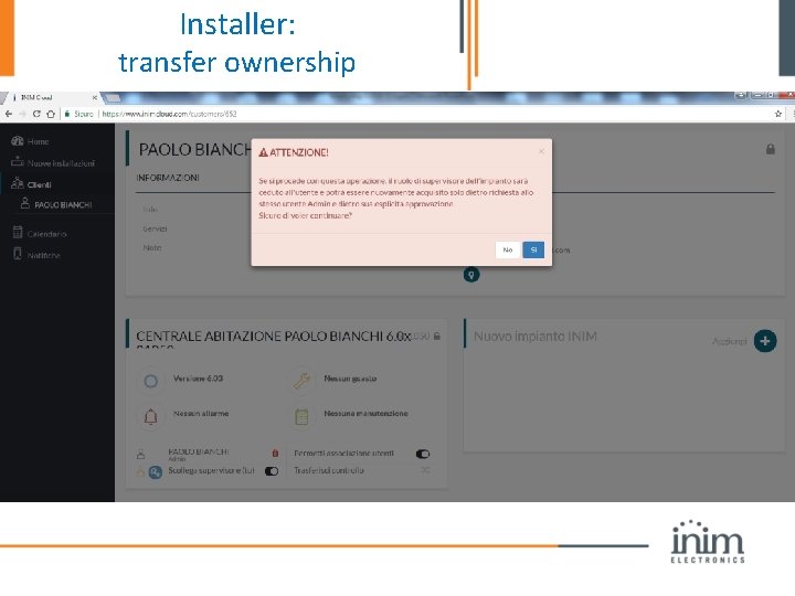 Installer: transfer ownership 