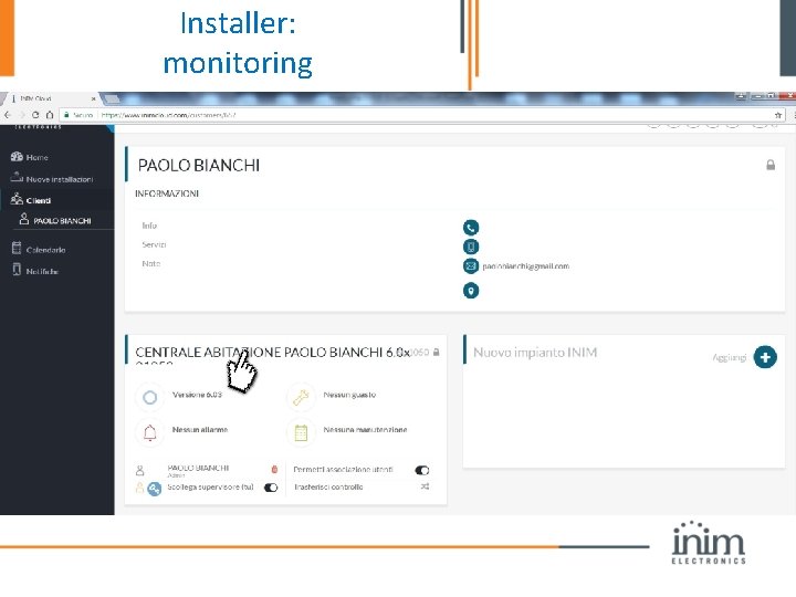 Installer: monitoring 