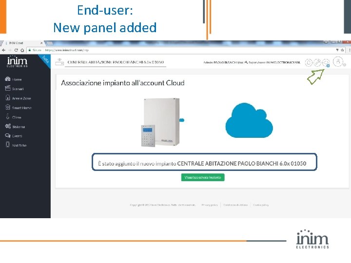 End-user: New panel added 