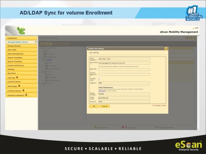 AD/LDAP Sync for volume Enrollment 