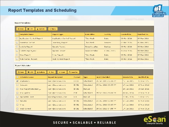 Report Templates and Scheduling 