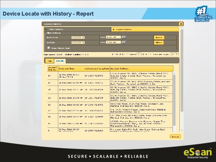 Device Locate with History - Report 