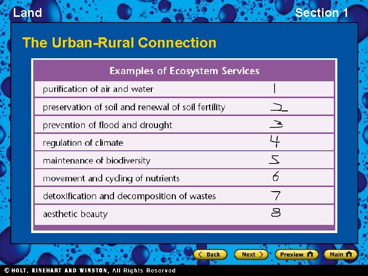 Land The Urban-Rural Connection Section 1 