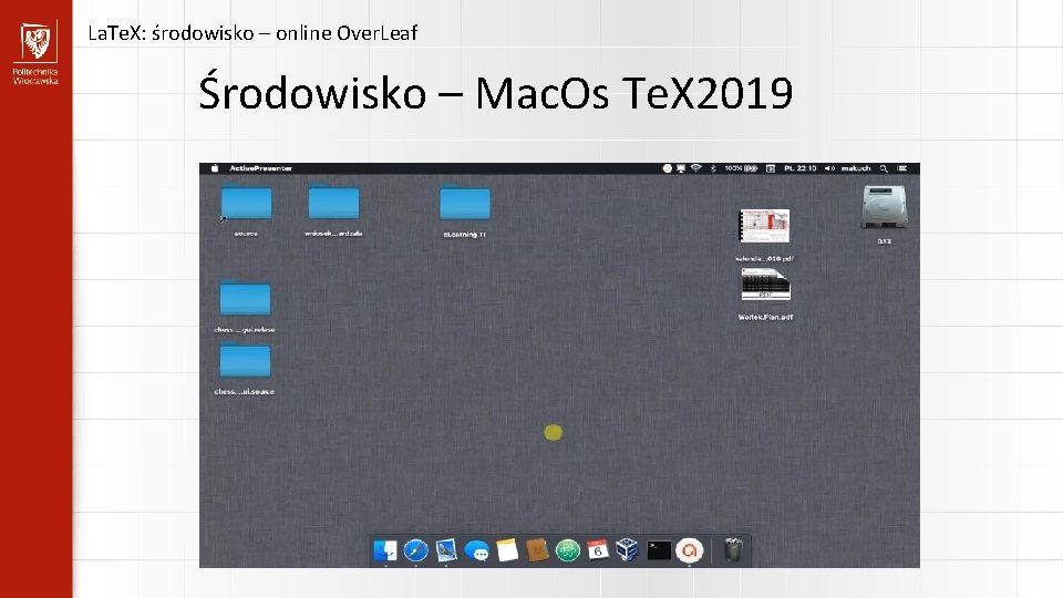 La. Te. X: środowisko – online Over. Leaf Środowisko – Mac. Os Te. X