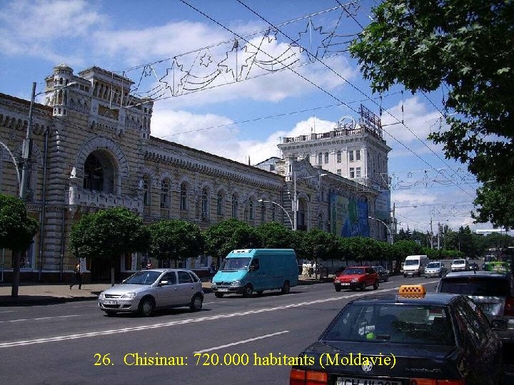 26. Chisinau: 720. 000 habitants (Moldavie) 