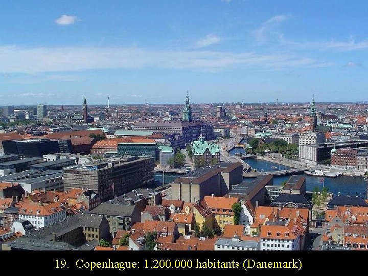 19. Copenhague: 1. 200. 000 habitants (Danemark) 