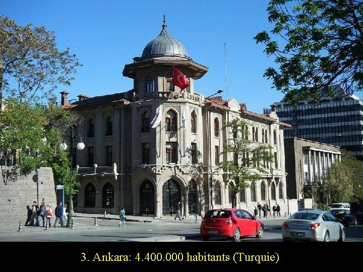 3. Ankara: 4. 400. 000 habitants (Turquie) 