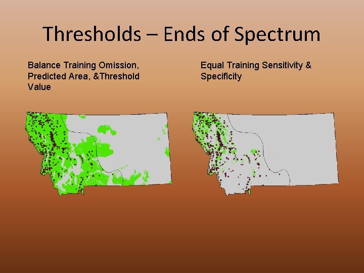 Thresholds – Ends of Spectrum Balance Training Omission, Predicted Area, &Threshold Value Equal Training
