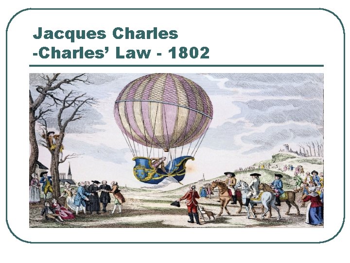 Jacques Charles -Charles’ Law - 1802 